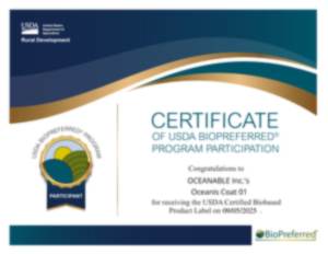 USDA BioPreferred 인증서